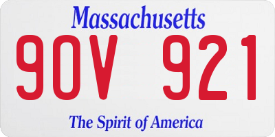 MA license plate 9OV921