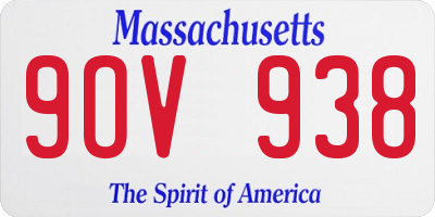 MA license plate 9OV938