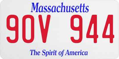 MA license plate 9OV944