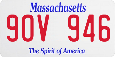 MA license plate 9OV946
