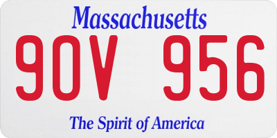 MA license plate 9OV956