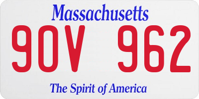 MA license plate 9OV962