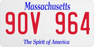 MA license plate 9OV964
