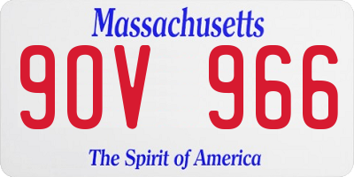 MA license plate 9OV966