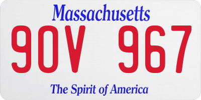 MA license plate 9OV967
