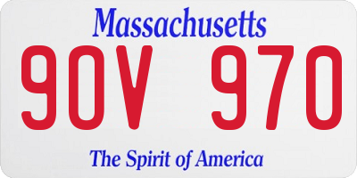 MA license plate 9OV970