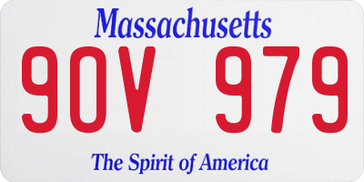 MA license plate 9OV979