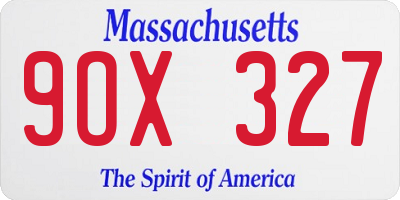 MA license plate 9OX327