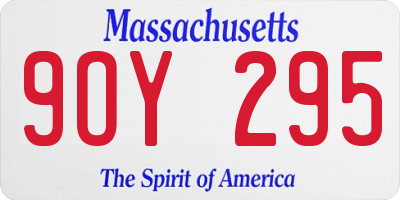 MA license plate 9OY295