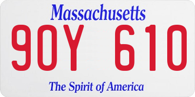 MA license plate 9OY610