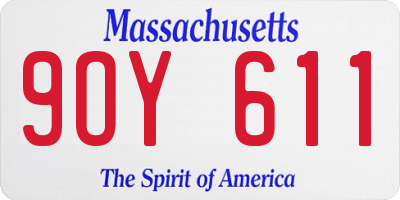 MA license plate 9OY611