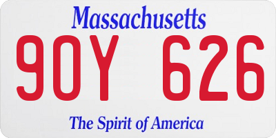 MA license plate 9OY626