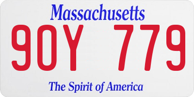 MA license plate 9OY779