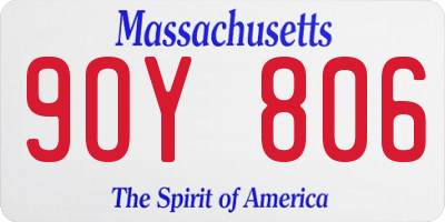 MA license plate 9OY806