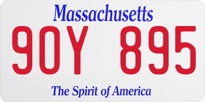 MA license plate 9OY895