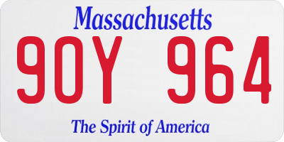 MA license plate 9OY964