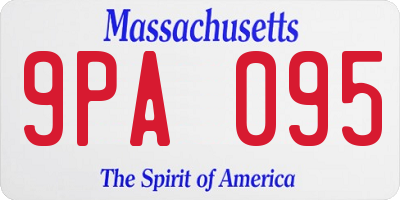 MA license plate 9PA095