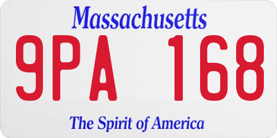 MA license plate 9PA168