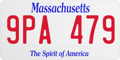 MA license plate 9PA479