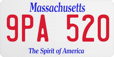 MA license plate 9PA520