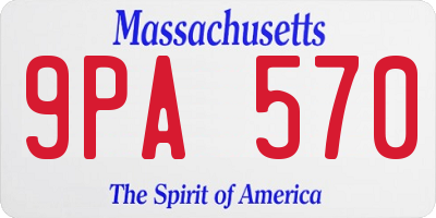 MA license plate 9PA570