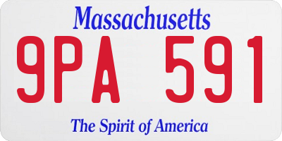 MA license plate 9PA591