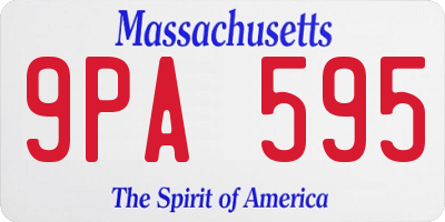 MA license plate 9PA595