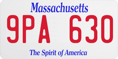 MA license plate 9PA630
