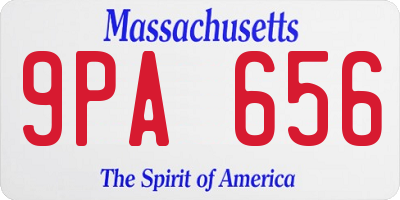 MA license plate 9PA656