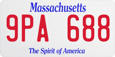 MA license plate 9PA688