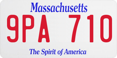 MA license plate 9PA710
