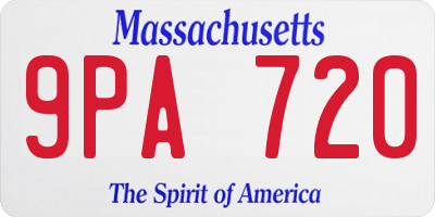 MA license plate 9PA720