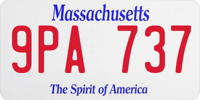 MA license plate 9PA737