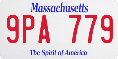 MA license plate 9PA779