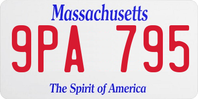 MA license plate 9PA795