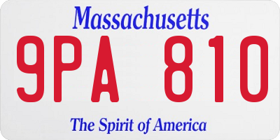 MA license plate 9PA810