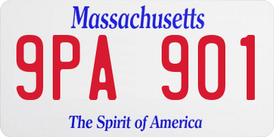 MA license plate 9PA901