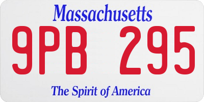 MA license plate 9PB295