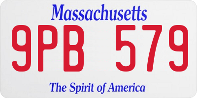 MA license plate 9PB579