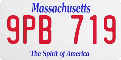 MA license plate 9PB719