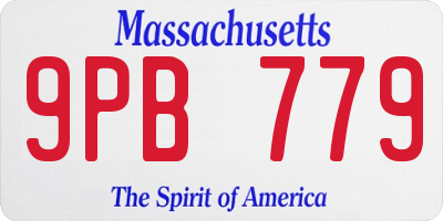 MA license plate 9PB779