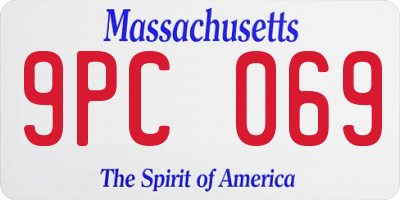 MA license plate 9PC069