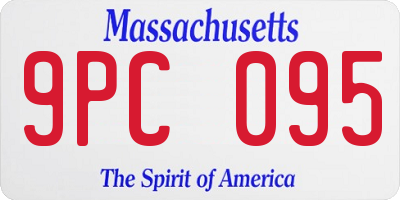 MA license plate 9PC095