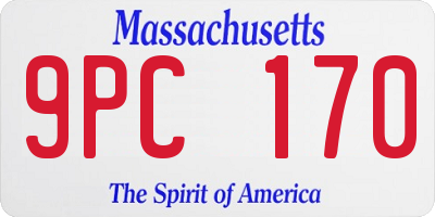 MA license plate 9PC170