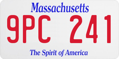 MA license plate 9PC241