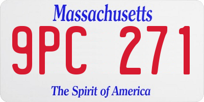 MA license plate 9PC271
