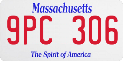 MA license plate 9PC306