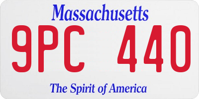 MA license plate 9PC440