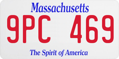 MA license plate 9PC469