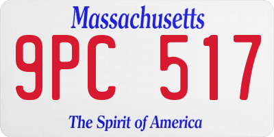 MA license plate 9PC517
